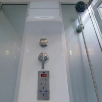 Душевая кабина Timo Lux TL-1501-T-STUN, 110 x 95 см, стекло прозрачное, профиль хром, хамам