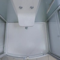 Душевая кабина Timo Lux TL-1501-T-STUN, 110 x 95 см, стекло прозрачное, профиль хром, хамам