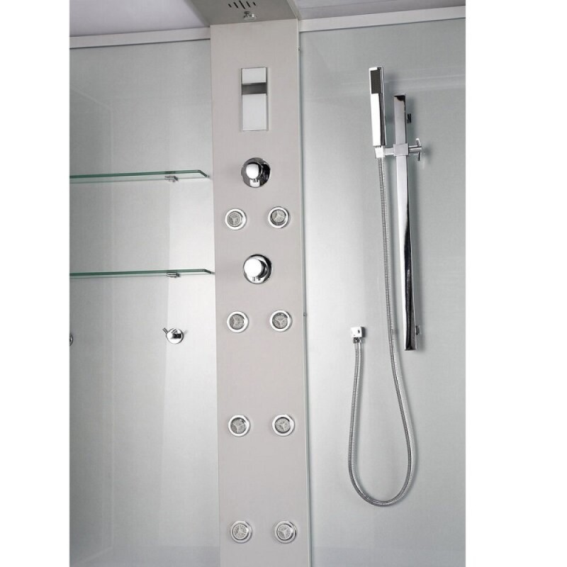 Душевая кабина Timo Lux TL-1505-T-STUN, 148 x 82 см, стекло прозрачное, профиль хром, хамам
