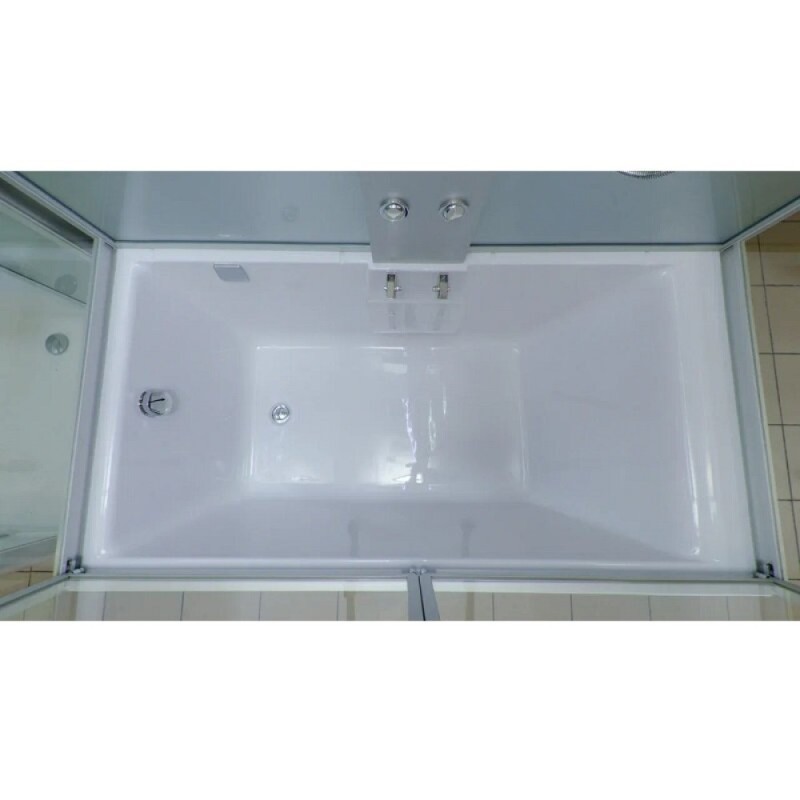 Душевая кабина Timo Lux TL-1505-T-STUN, 148 x 82 см, стекло прозрачное, профиль хром, хамам