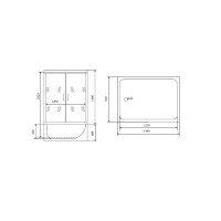 Душевая кабина Timo Lux TL-1505-T-STUN, 148 x 82 см, стекло прозрачное, профиль хром, хамам