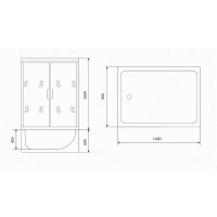 Душевая кабина Timo TL-1506 (Lux) 168 x 90 см