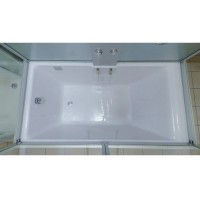 Душевая кабина Timo Lux TL-1506-T-STUN, 167 x 90 см, стекло прозрачное, профиль хром, хамам