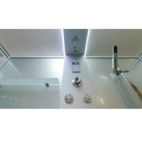 Душевая кабина Timo Lux TL-1506-T-STUN, 167 x 90 см, стекло прозрачное, профиль хром, хамам