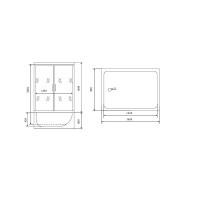 Душевая кабина Timo Lux TL-1506-T-STUN, 167 x 90 см, стекло прозрачное, профиль хром, хамам
