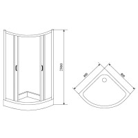 Душевой уголок Timo TL-8001 R Romb Glass, стекло прозрачное с узором, 80 х 80 х 200 см