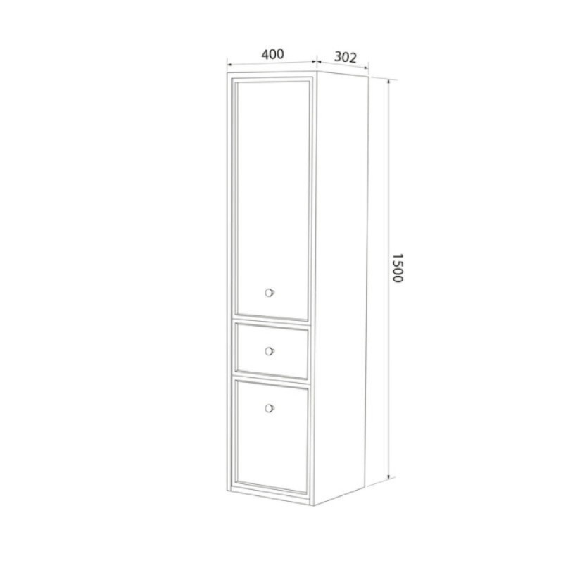 Пенал Iddis Torr TOR40D0i97, 40 см, подвесной, темно-серый