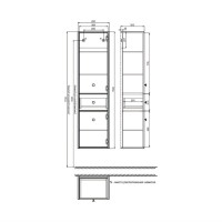 Пенал Iddis Torr TOR40D0i97, 40 см, подвесной, темно-серый