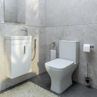 Тумба под раковину Iddis Torr 40 см подвесная, полки слева, белый, TOR40W1i95