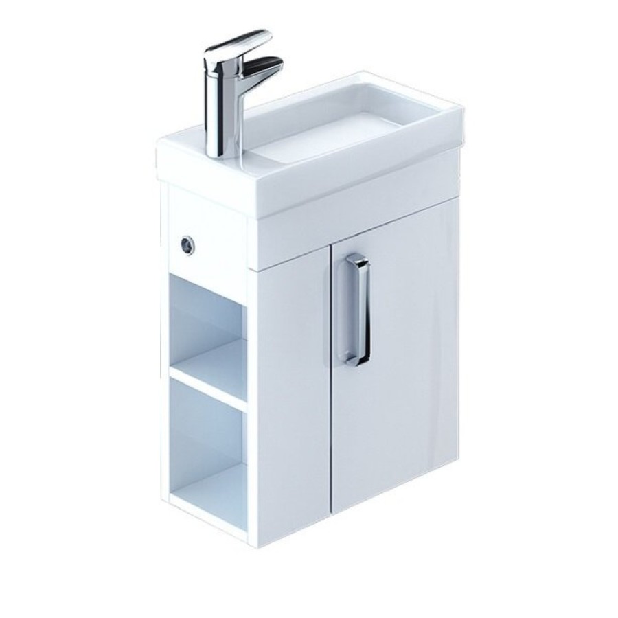 Тумба с раковиной Iddis Torr TOR40W1i95K 40 см подвесная, белая