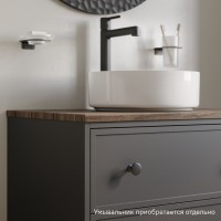 Тумба под раковину Iddis Torr TOR70DMi95K, 70 см, подвесная, столешница макадамия орех, цвет темно-серый