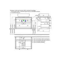 Тумба под раковину Iddis Torr TOR70WMi95K, 70 см, подвесная, столешница макадамия орех, цвет белый матовый