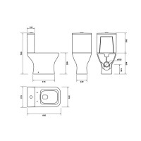 Напольный унитаз Iddis Torr TORRDSEi24 37.3 x 60.5 x 79 см безободковый с сиденьем Soft Close, белый