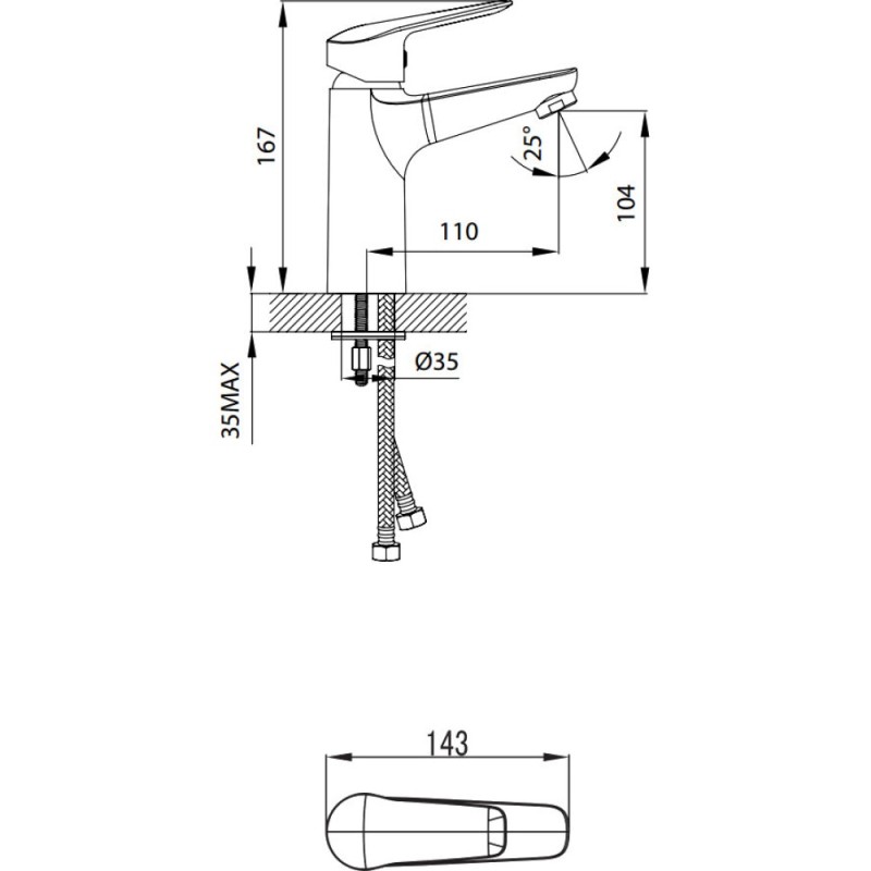 Смеситель для раковины Iddis Torr TORSB00i01 id