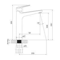 Смеситель Iddis Torr TORSB01i01 для настольной раковины, хром