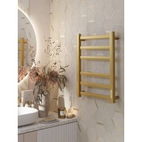 Полотенцесушитель электрический Apextermo Terra TR00164GL, ширина 40 см, высота 60 см, диммер справа, золото матовое