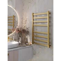 Полотенцесушитель электрический Apextermo Terra TR00185GL, ширина 50 см, высота 80 см, диммер справа, цвет золото матовое