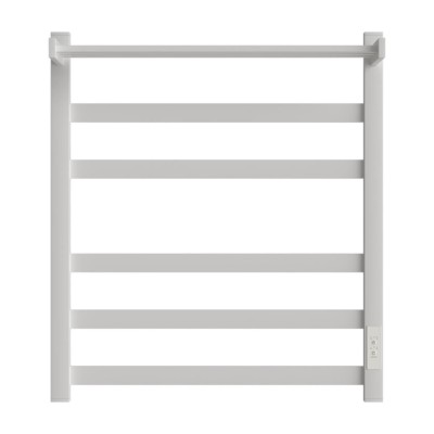 Полотенцесушитель электрический Apextermo Terra TR01165WM, ширина 50 см, высота 60 см, диммер справа, с полкой, цвет белый матовый