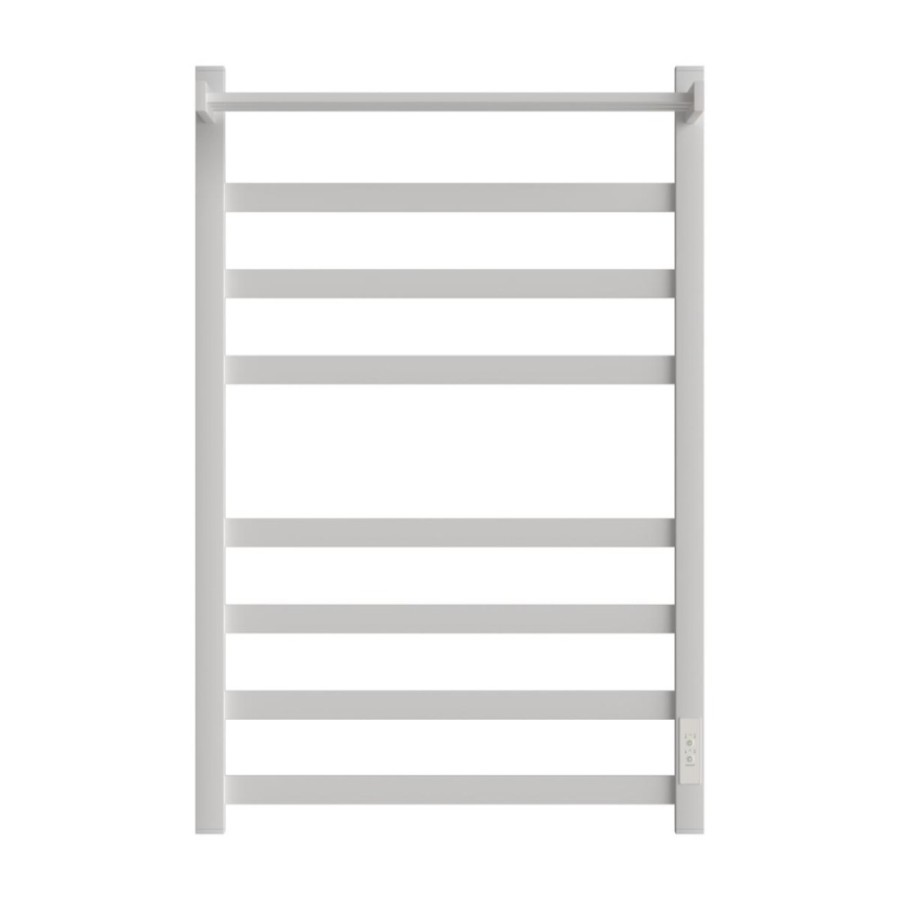 Полотенцесушитель электрический Apextermo Terra TR01184WM, ширина 40 см, высота 80 см, диммер справа, с полкой, цвет белый матовый