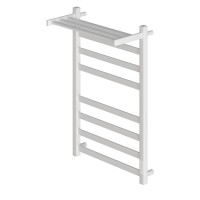 Полотенцесушитель электрический Apextermo Terra TR01185WM, ширина 50 см, высота 80 см, диммер справа, с полкой, цвет белый матовый