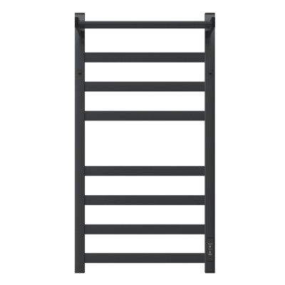 Полотенцесушитель электрический Apextermo Terra TR11184GF, ширина 40 см, высота 80 см, диммер справа, с крючками и полкой, цвет графит металлик