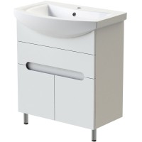 Тумба с раковиной Orange Topline-Rio TR70-03E+RA, 70 см, напольная, цвет белый