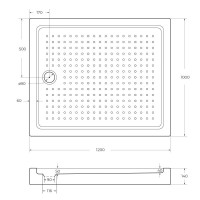 Поддон акриловый Cezares TRAY-A-AH-120/100-15-W, с сифоном в комплекте