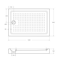 Душевой поддон Cezares Tray TRAY-A-AH-120/80-15-W0-AH 120 x 80 см акриловый