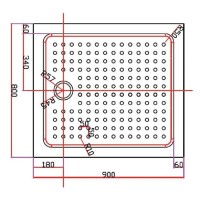 Душевой поддон Cezares TRAY-A-AH-90/80-15-W, 90 х 80 см, прямоугольный, акрил, белый