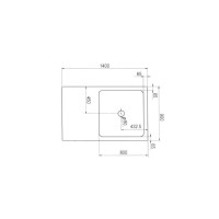 Поддон акриловый Cezares TRAY-A-PORTA-W-140/90-6-W