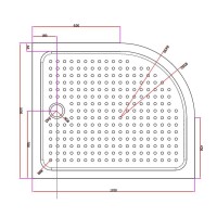 Поддон акриловый Cezares TRAY-A-RH-120/100-550-15-W