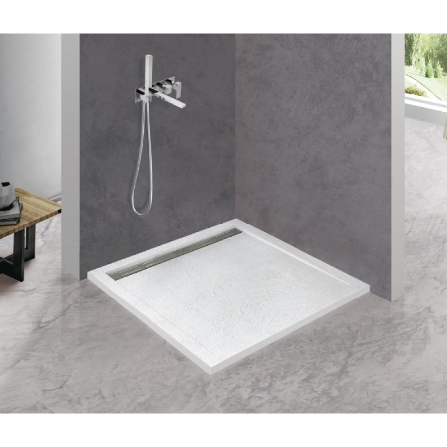 Душевой поддон Cezares TRAY-AS-A-100-30-W, 100 х 100 см, квадратный, искусственный камень, белый