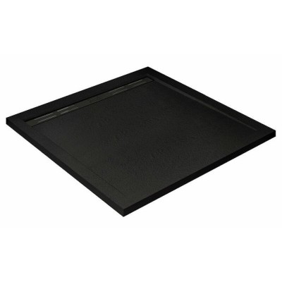 Душевой поддон Cezares TRAY-AS-A-90-30-NERO, 90 х 90 см, квадратный, искусственный камень, черный матовый