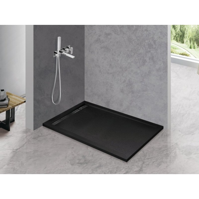 Душевой поддон Cezares Tray TRAY-AS-AH-120/90-30-NERO 120 x 90 см из искусственного мрамора, черный матовый