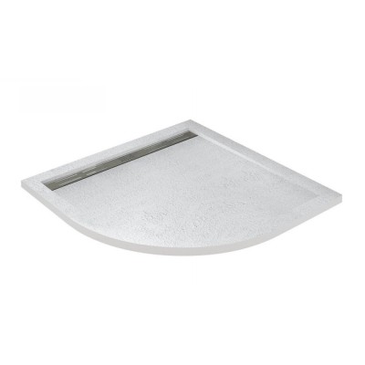 Душевой поддон Cezares TRAY-AS-R-80-30-W, 80 х 80 см, четверть круга, искусственный камень, белый