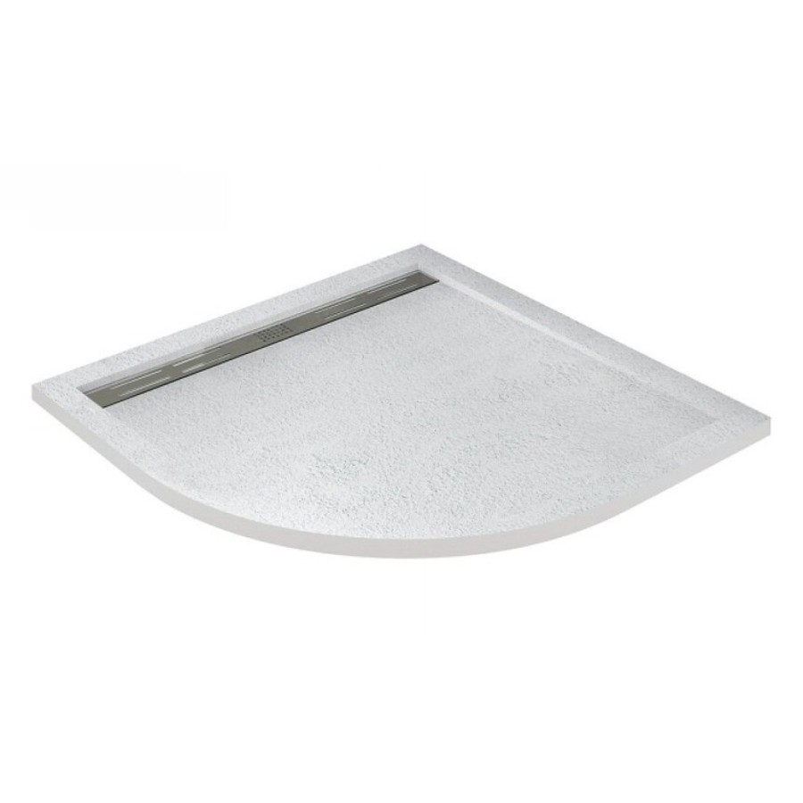 Душевой поддон Cezares TRAY-AS-R-90-30-W, 90 х 90 см, четверть круга, искусственный камень, белый