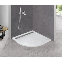 Душевой поддон Cezares TRAY-AS-R-90-30-W, 90 х 90 см, четверть круга, искусственный камень, белый