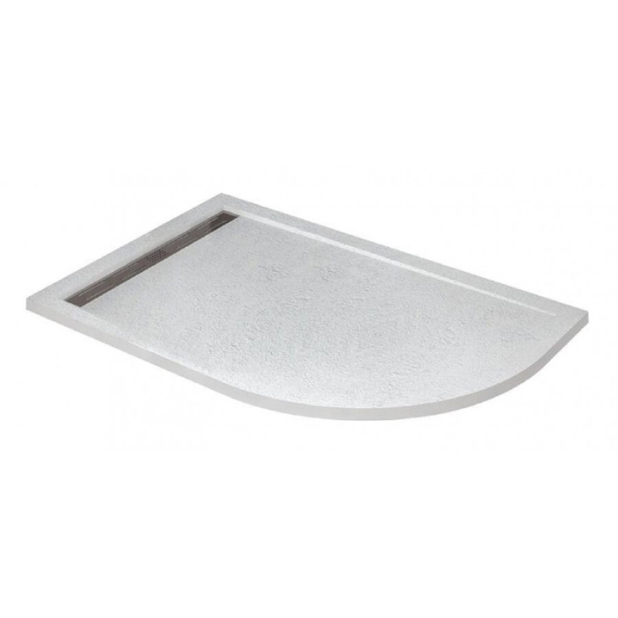 Душевой поддон Cezares TRAY-AS-RH-120/80-30-W-L, 120 х 80 см, асимметричный, искусственный камень, белый