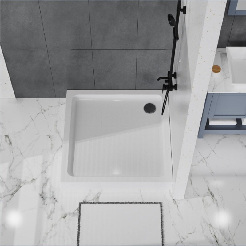 Душевой поддон BelBagno TRAY-BB-A-100-15-W, 100 x 100 см, акриловый, квадратный, с сифоном, белый