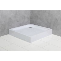 Душевой поддон BelBagno TRAY-BB-A-80-15-W 80 х 80 см с сифоном, квадратный