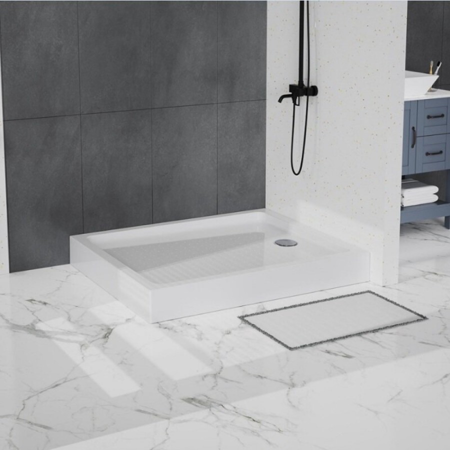 Душевой поддон BelBagno TRAY-BB-AH-120/100-15-W, 120 x 100 см, акриловый, прямоугольный, с сифоном, белый