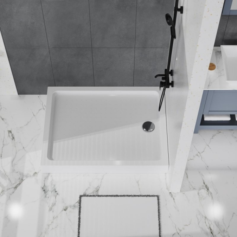 Душевой поддон BelBagno TRAY-BB-AH-120/100-15-W, 120 x 100 см, акриловый, прямоугольный, с сифоном, белый