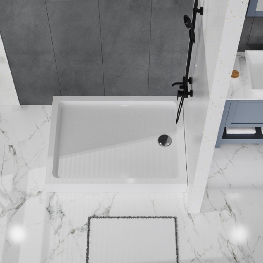 Душевой поддон BelBagno TRAY-BB-AH-120/100-15-W, 120 x 100 см, акриловый, прямоугольный, с сифоном, белый