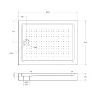 Душевой поддон BelBagno TRAY-BB-AH-120/90-15-W, 120 x 90 см, акриловый, прямоугольный, с сифоном, белый