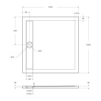 Душевой поддон BelBagno Due TRAY-BB-DUE-A-100-4-W0, 100 x 100 см, акриловый, квадратный, белый