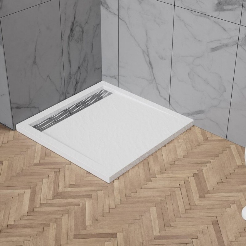 Душевой поддон BelBagno Due TRAY-BB-DUE-A-100-4-W0, 100 x 100 см, акриловый, квадратный, белый
