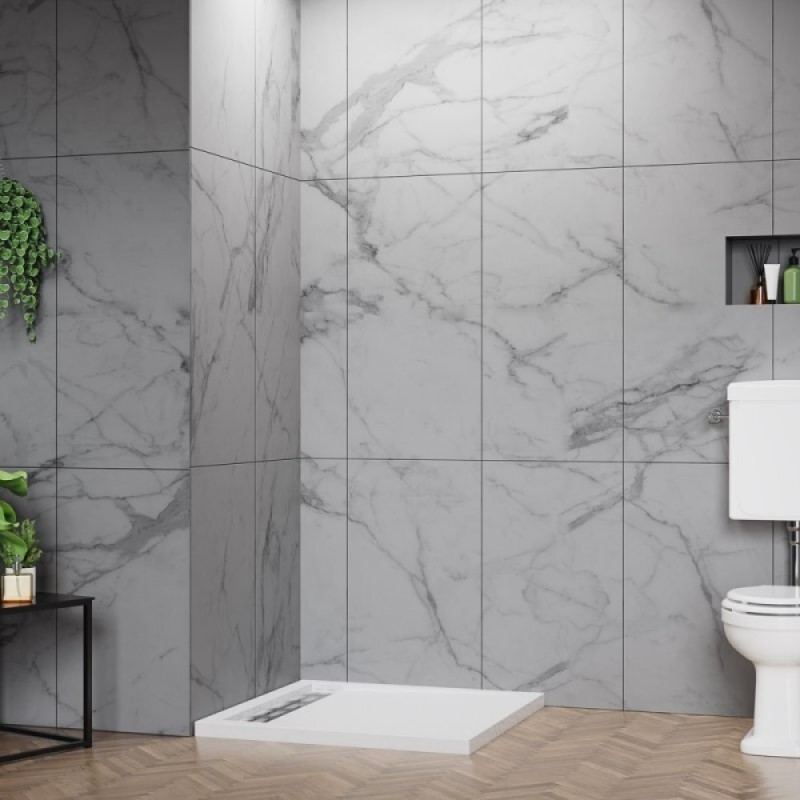 Душевой поддон BelBagno Due TRAY-BB-DUE-A-100-4-W0, 100 x 100 см, акриловый, квадратный, белый