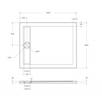 Душевой поддон BelBagno Due TRAY-BB-DUE-AH-100/80-4-W0, 100 x 80 см, акриловый, прямоугольный, белый