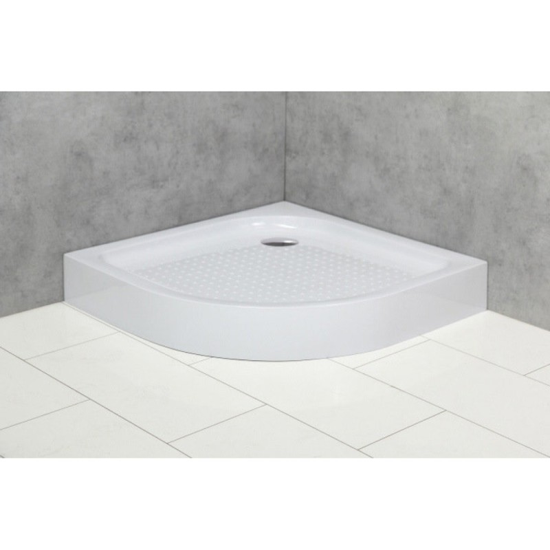 Душевой поддон BelBagno TRAY-BB-R-90-550-15-W 90 x 90 см с сифоном, четверть круга