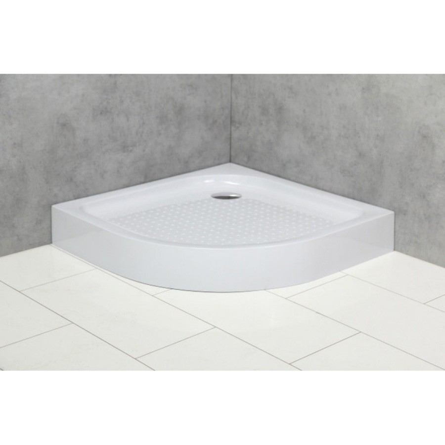Душевой поддон BelBagno TRAY-BB-R-90-550-15-W 90 x 90 см с сифоном, четверть круга